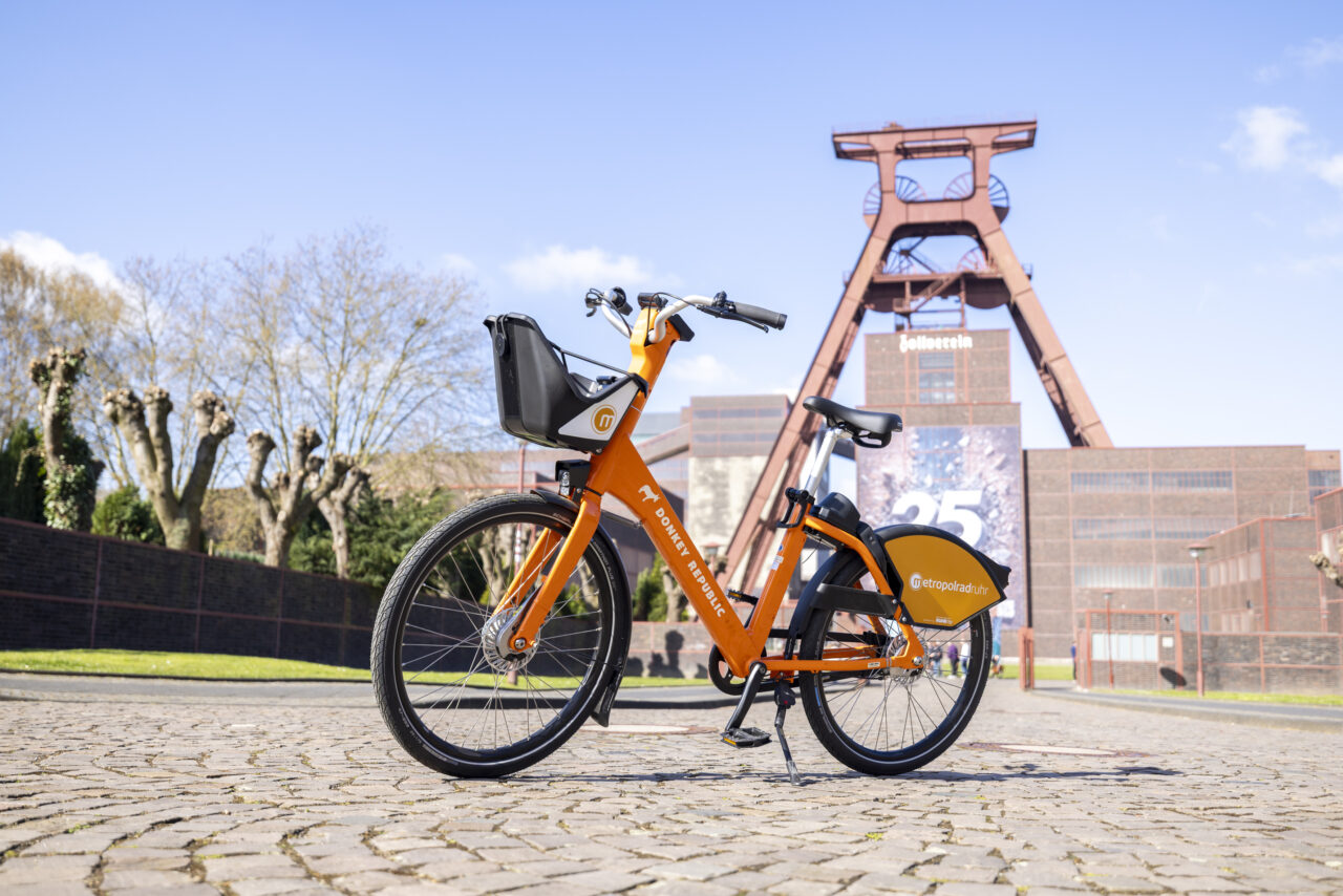 Verleihfahrrad einer metropolrad-Station: